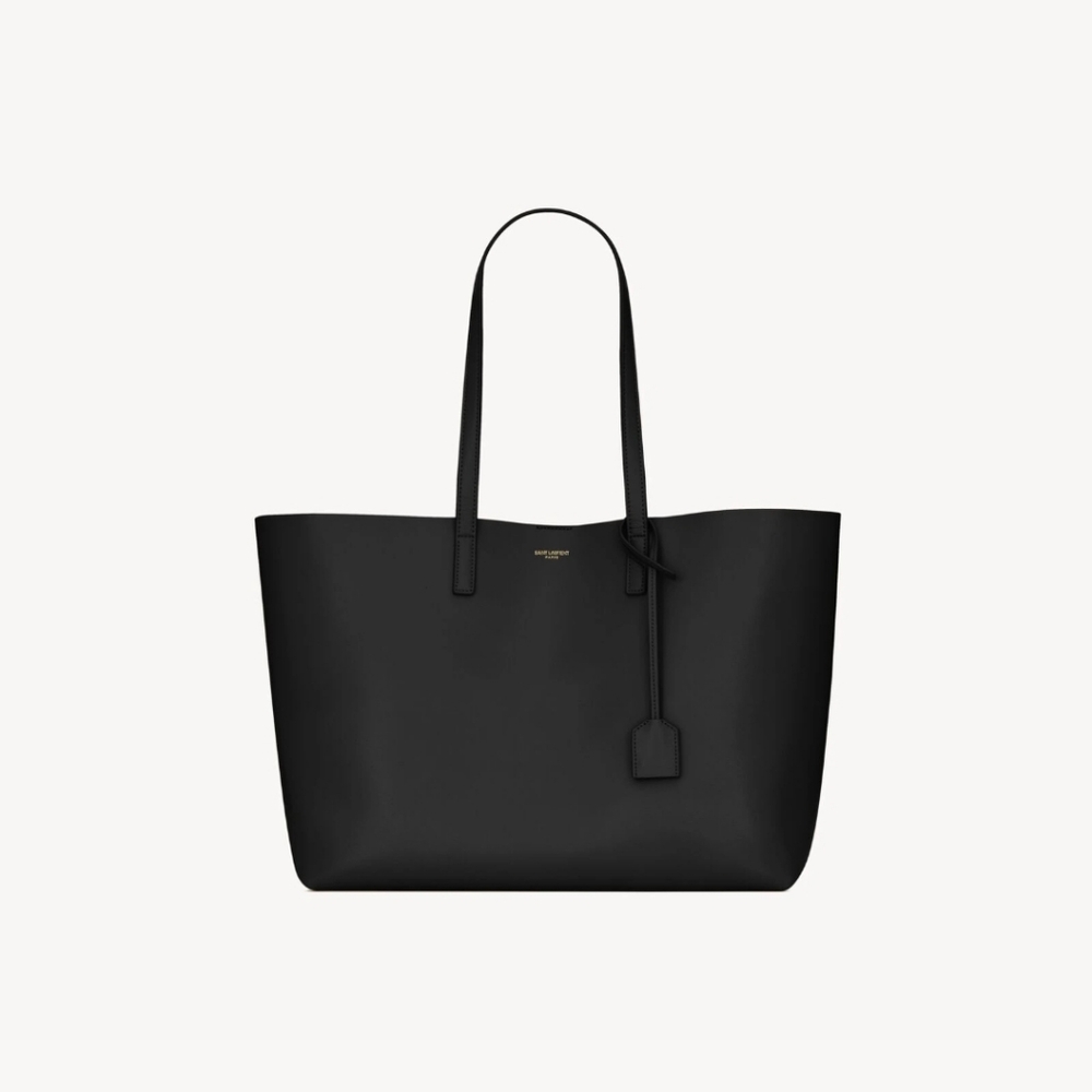 Saint Laurent Black Leather Tote Bag
